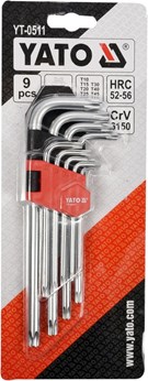 KLUCZE IMBUSOWE TORX T10 - T50, 9 CZ