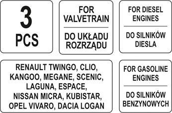 ZESTAW BLOKAD ROZRZADU RENAULT 1,4-2,0