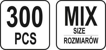 300 SZT NAKRĘTKI METRYCZNE MIX