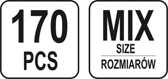 170SZT WKRETY/PODKLADKI DO KAROSERII MIX