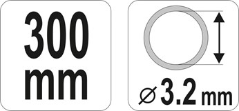 WĘŻYK DO SMAROWNICY DŁUGOSĆ 300MM ŚR. WEW 3,2MM