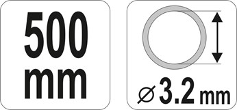 WĘŻYK DO SMAROWNICY DŁUGOŚĆ 500MM ŚR. WEW 3,2MM