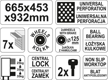 SZAFKA SERWISOWA 7 SZUFLAD