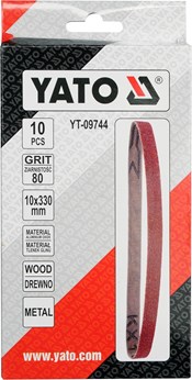 PAPIER ŚCIERNY P80 330 MM X 10 MM PAS BEZKOŃCOWY 10 SZT