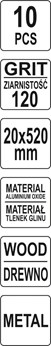 TASMA SCIERNA BEZKON 10SZT P120 20X520MM