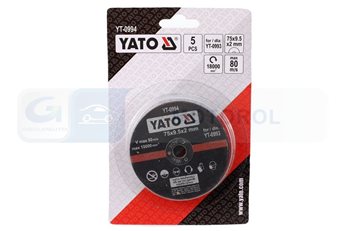 TARCZA DO CIĘCIA METALU 75X2X9,5 MM, KPL. 5 SZT.